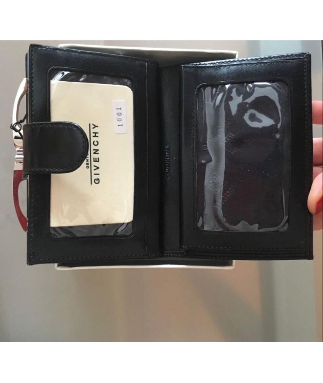 GIVENCHY Черный кожаный кошелек, фото 5