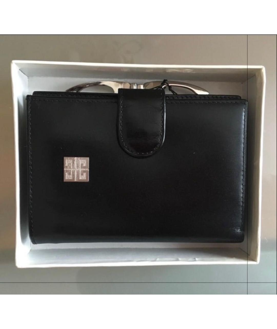 GIVENCHY Черный кожаный кошелек, фото 7