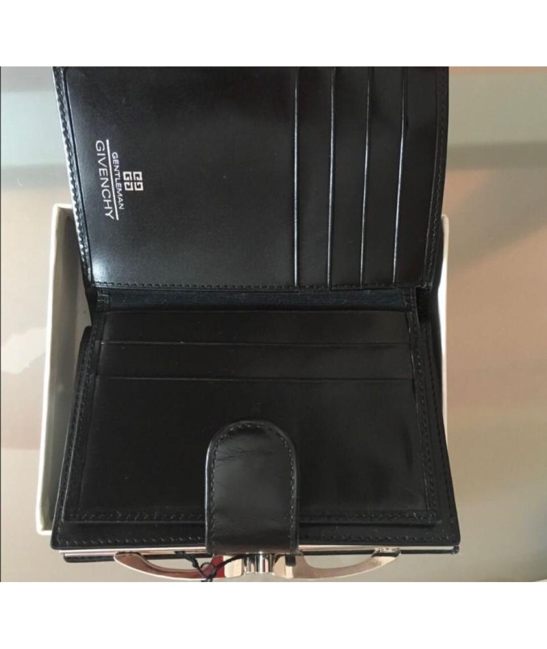 GIVENCHY Черный кожаный кошелек, фото 4