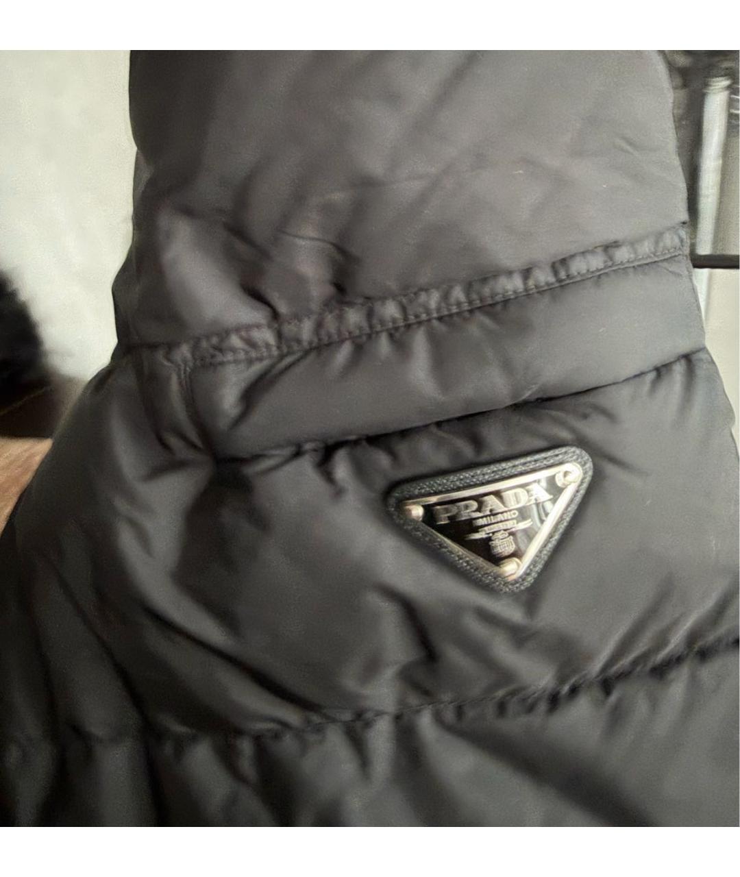 PRADA Черная полиэстеровая куртка, фото 4