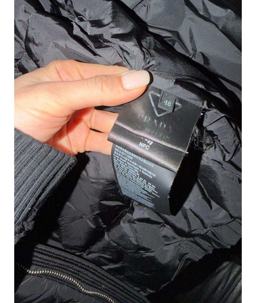 PRADA Черная полиэстеровая куртка, фото 3