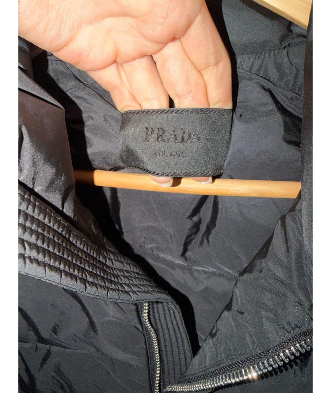 PRADA Черная полиэстеровая куртка, фото 2