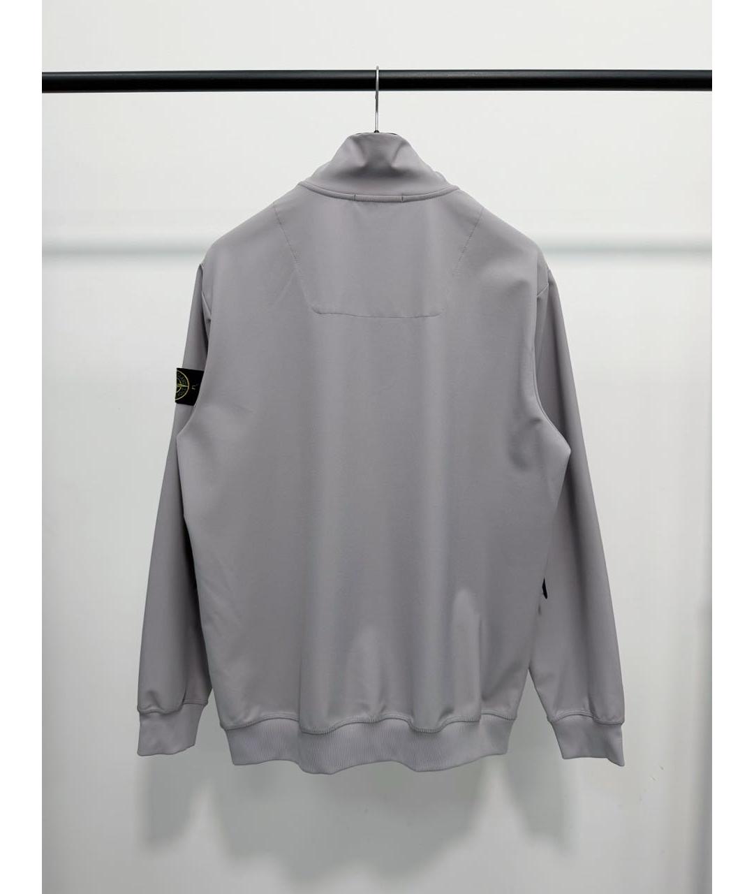 STONE ISLAND Серая синтетическая куртка, фото 4