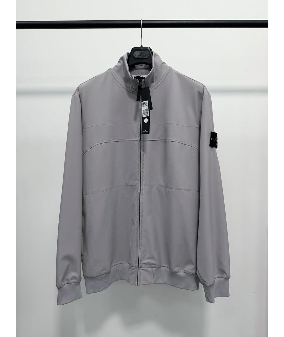 STONE ISLAND Серая синтетическая куртка, фото 5