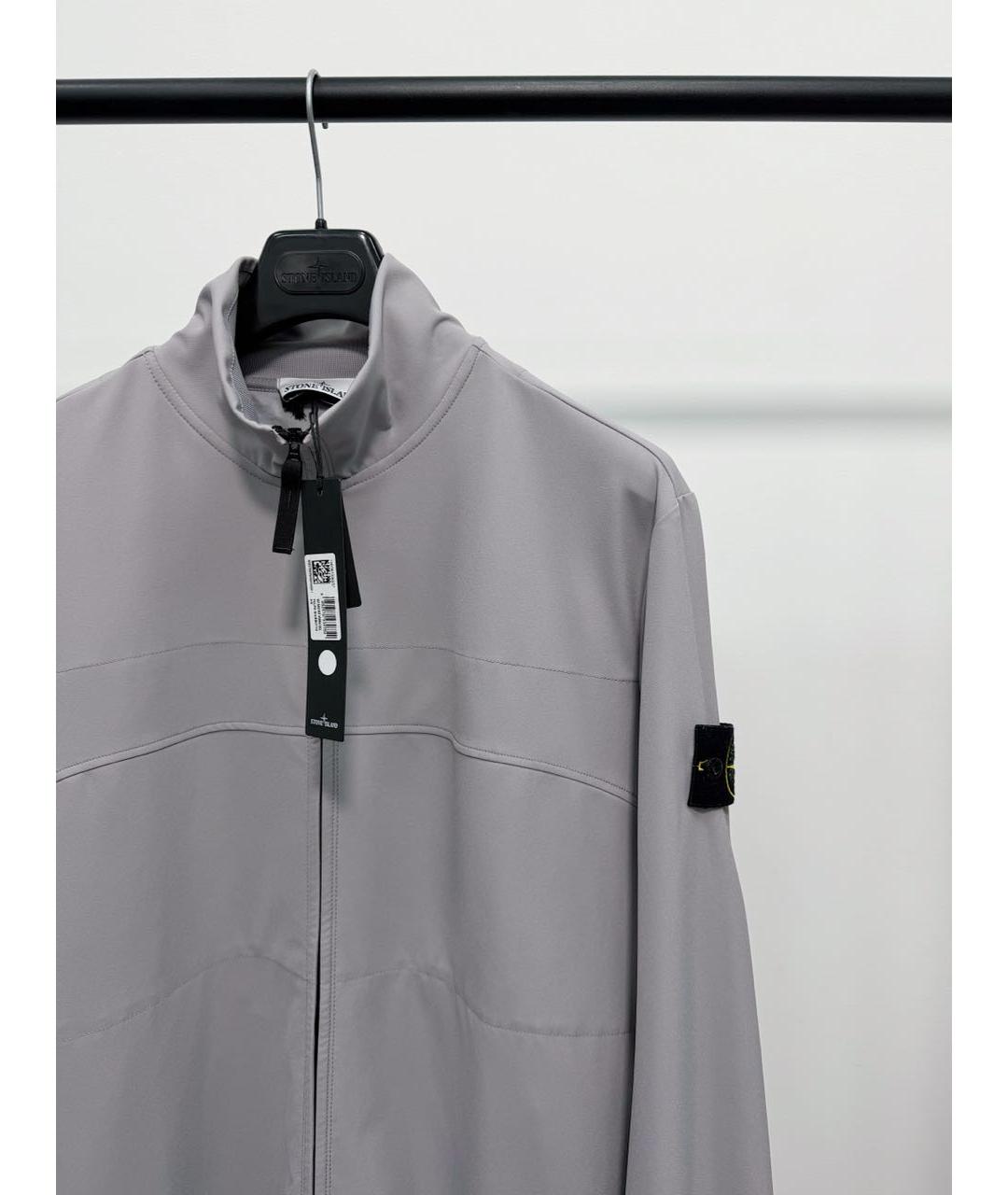 STONE ISLAND Серая синтетическая куртка, фото 2
