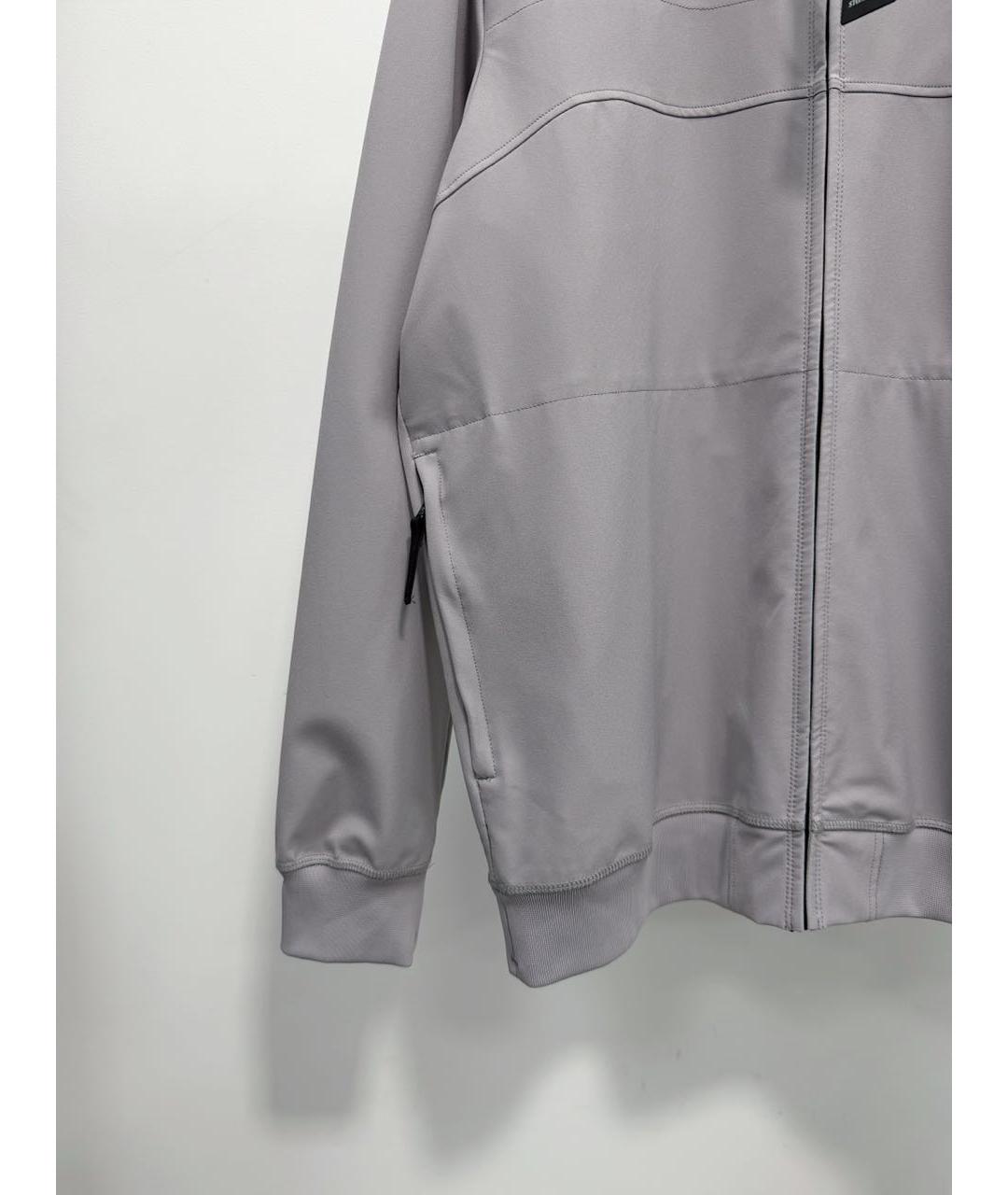 STONE ISLAND Серая синтетическая куртка, фото 3