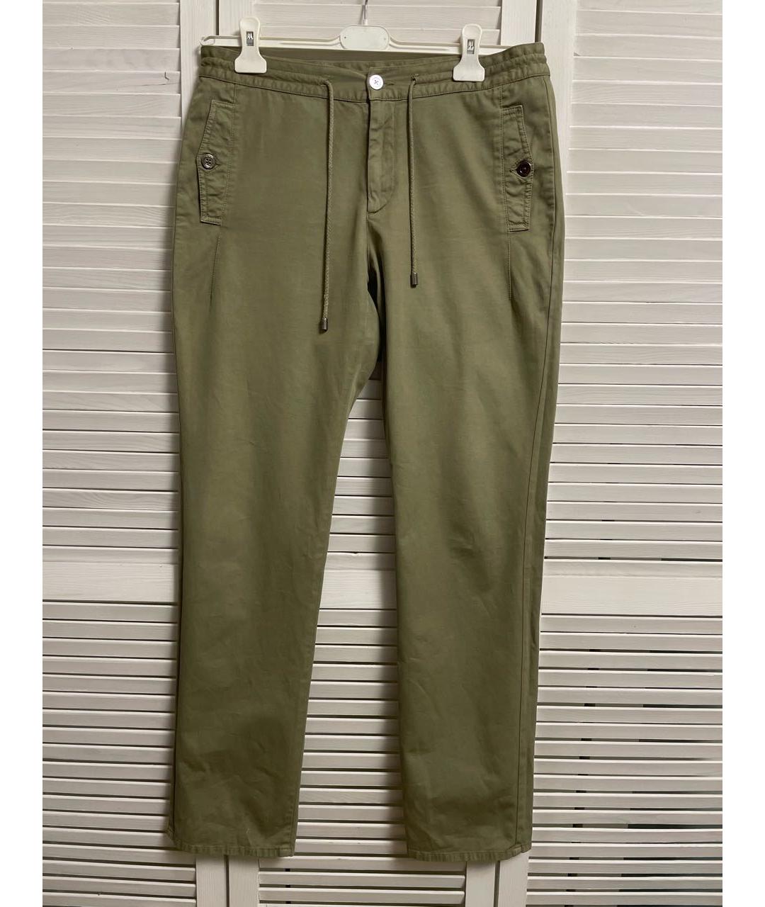 VERSACE COLLECTION Антрацитовые хлопковые прямые брюки, фото 8