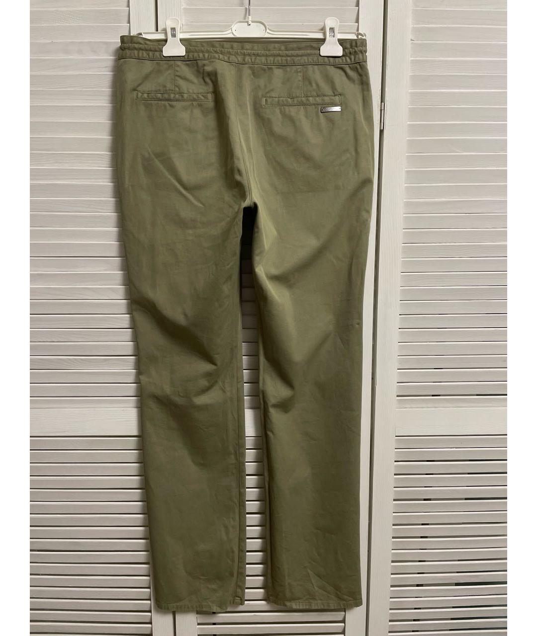 VERSACE COLLECTION Антрацитовые хлопковые прямые брюки, фото 2