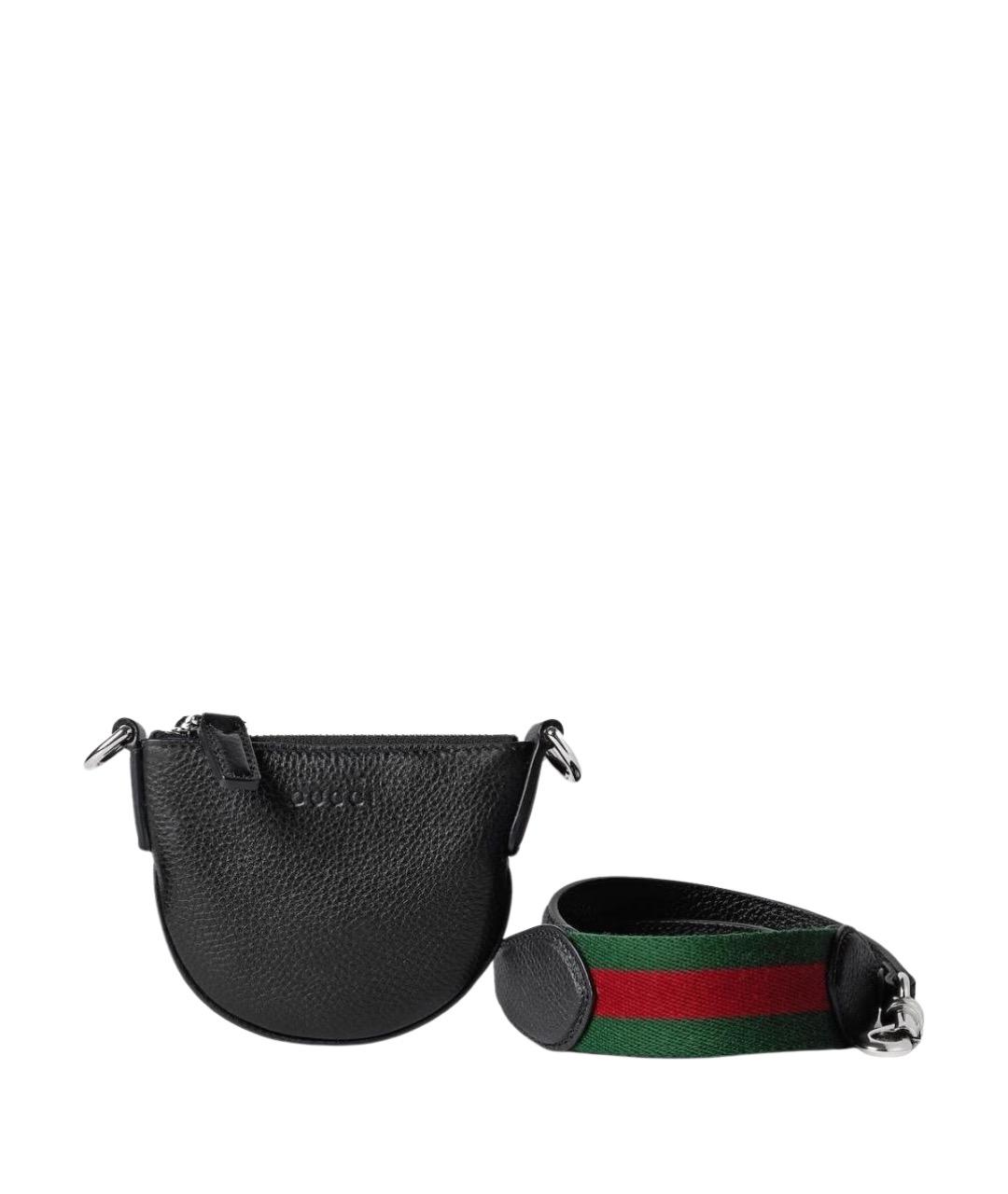 GUCCI Черная кожаная сумка через плечо, фото 1