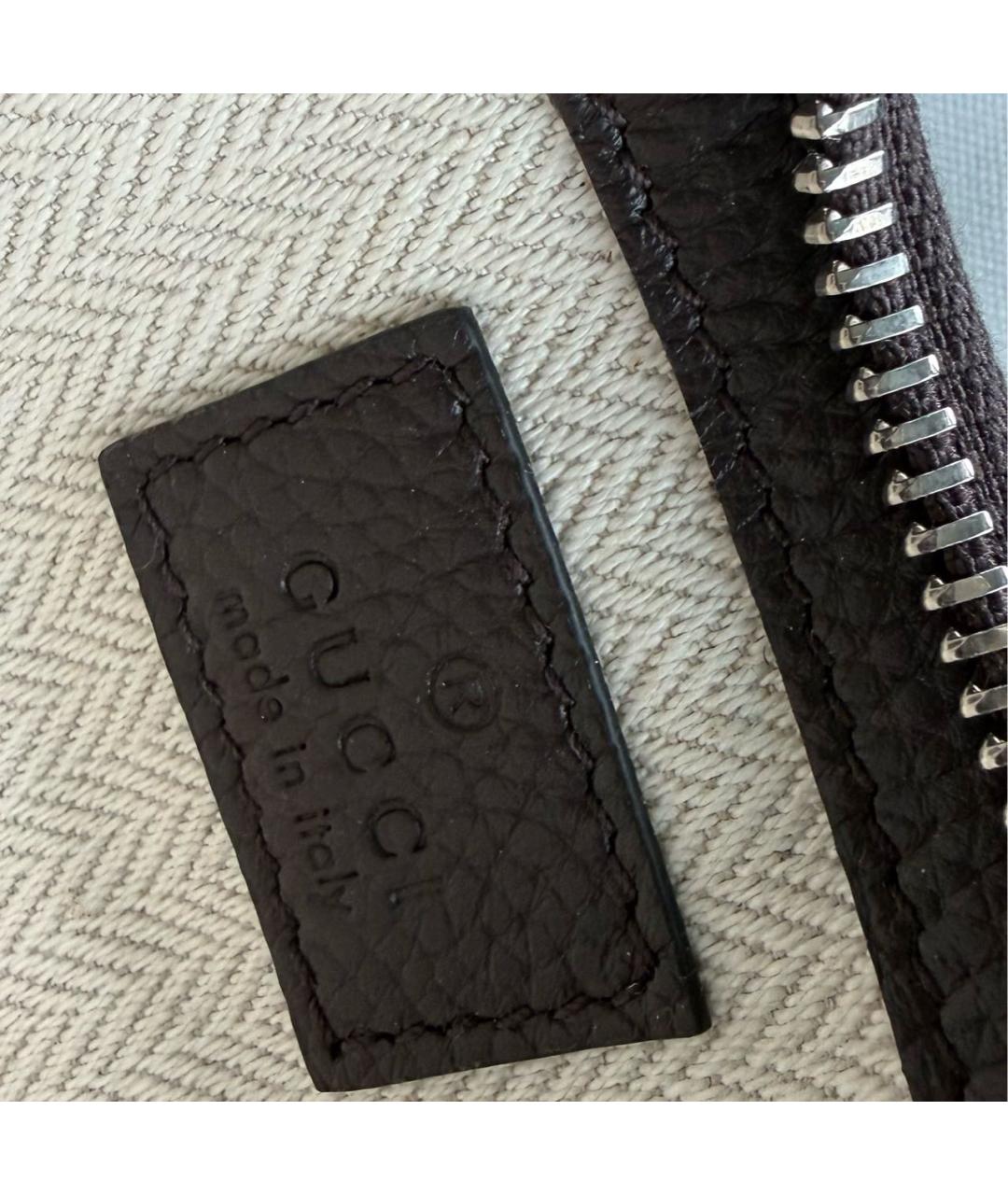 GUCCI Черная кожаная сумка через плечо, фото 4