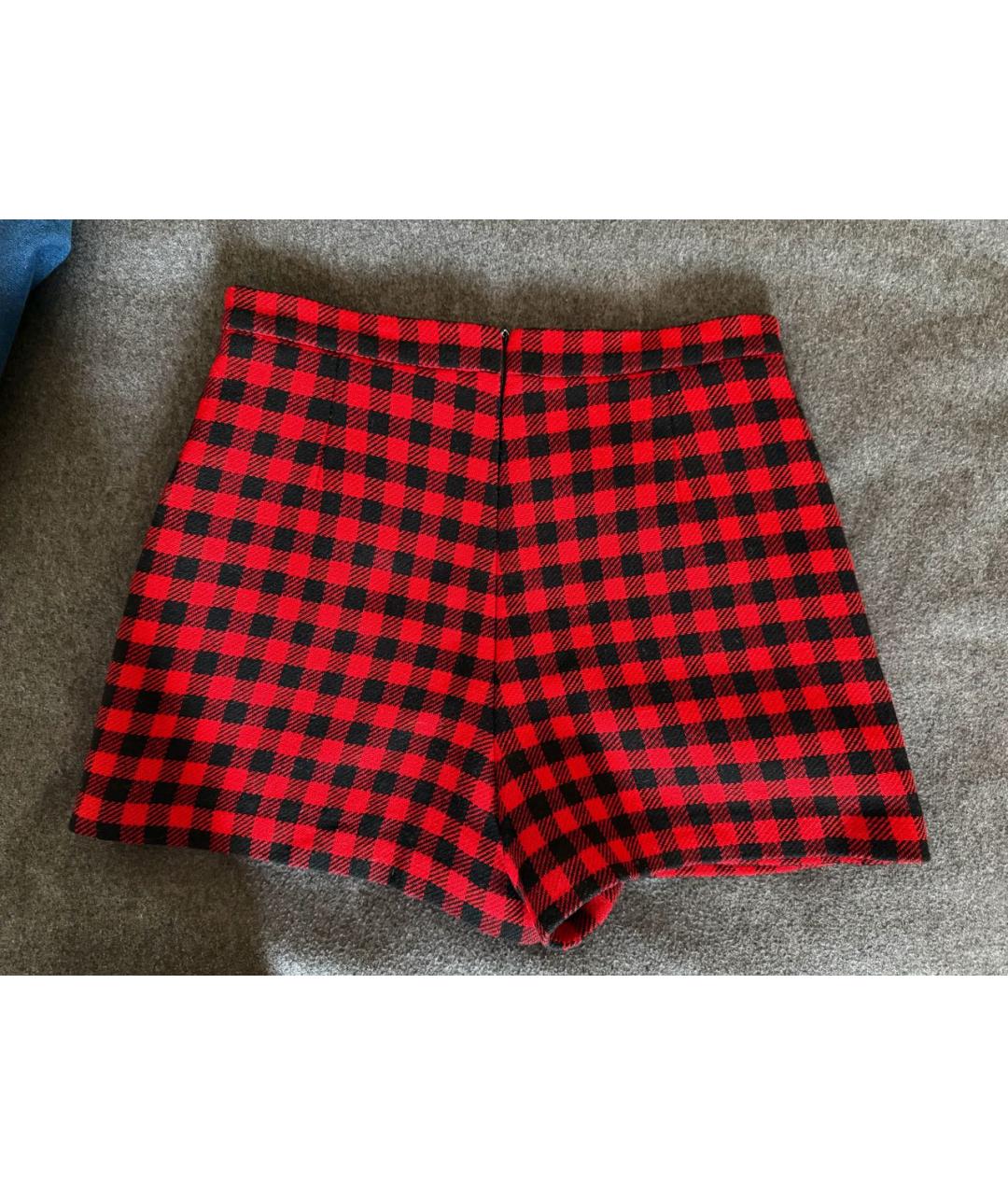 RED VALENTINO Красная шерстяная юбка-шорты, фото 2