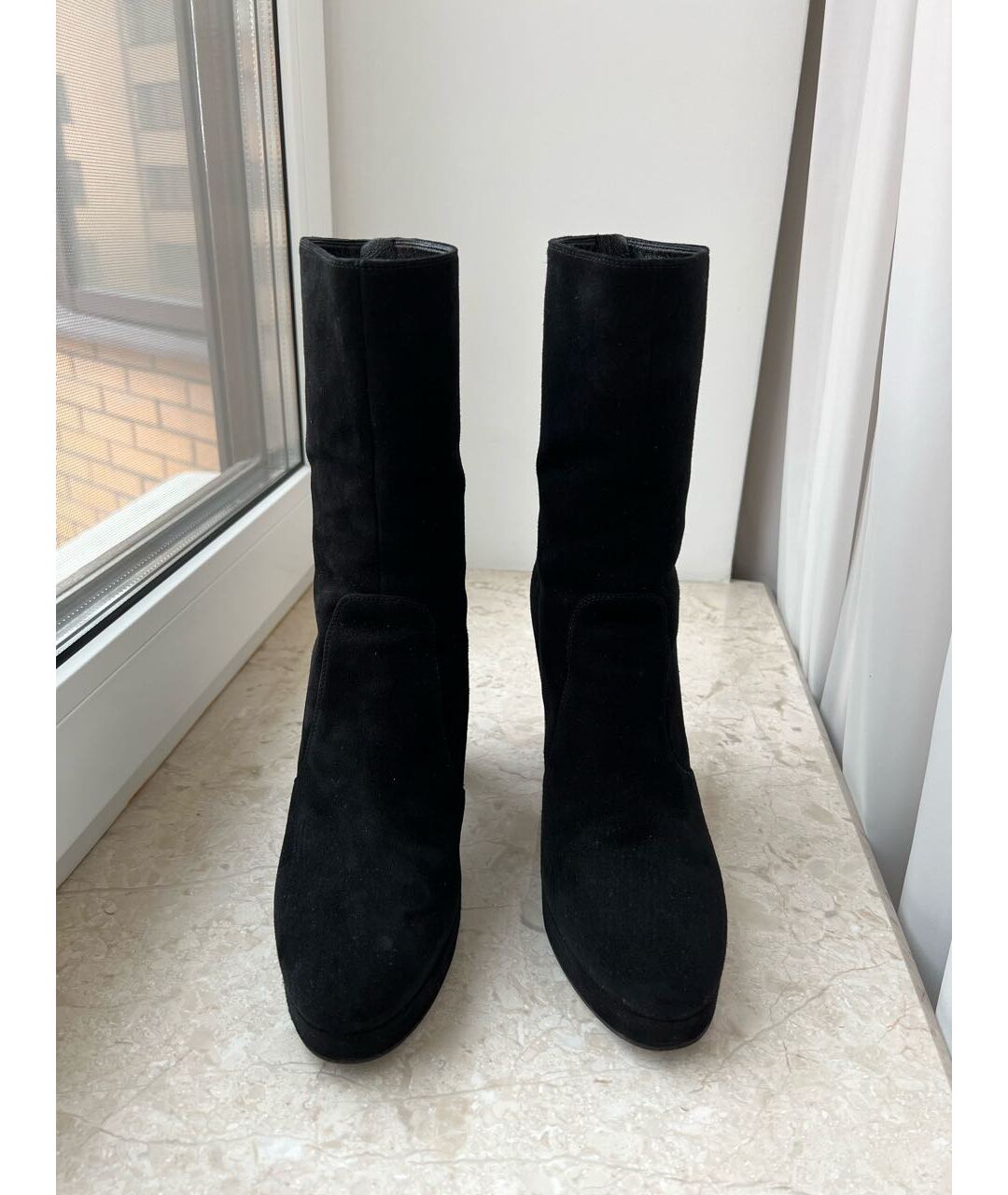 CHRISTIAN DIOR Черные замшевые ботильоны, фото 2
