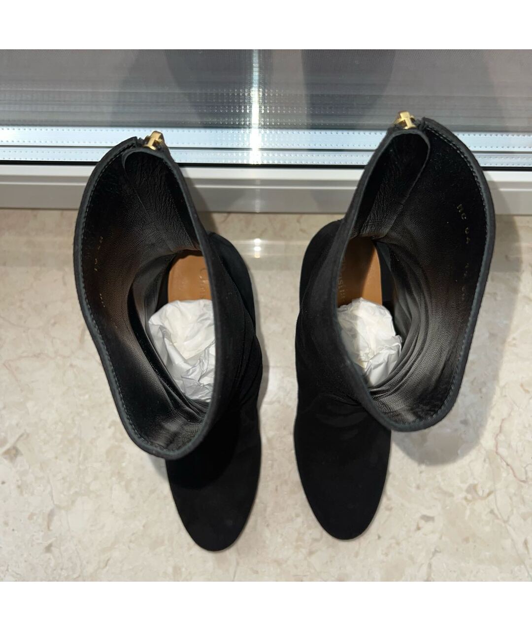 CHRISTIAN DIOR Черные замшевые ботильоны, фото 3