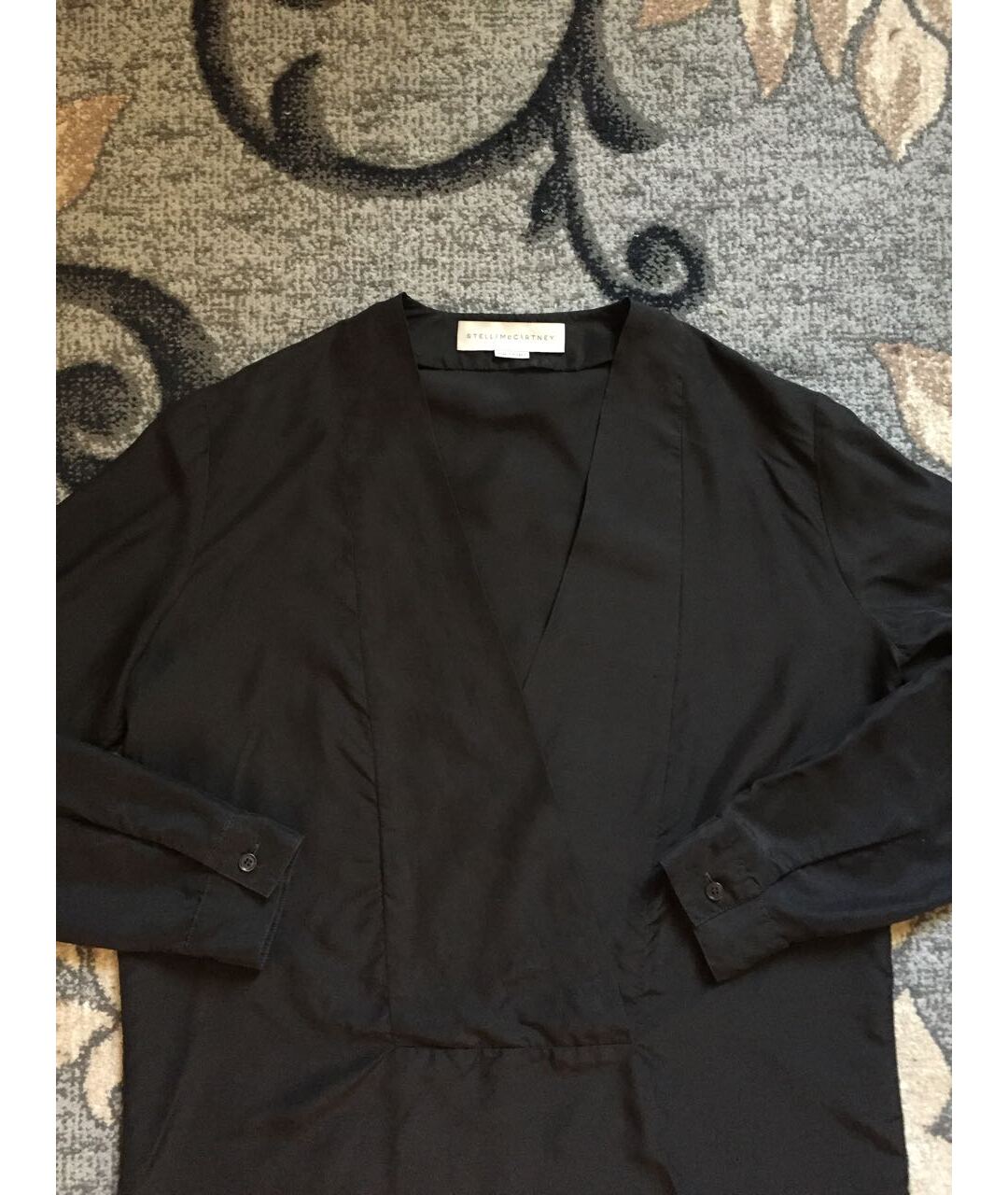 STELLA MCCARTNEY Черная шелковая рубашка, фото 2