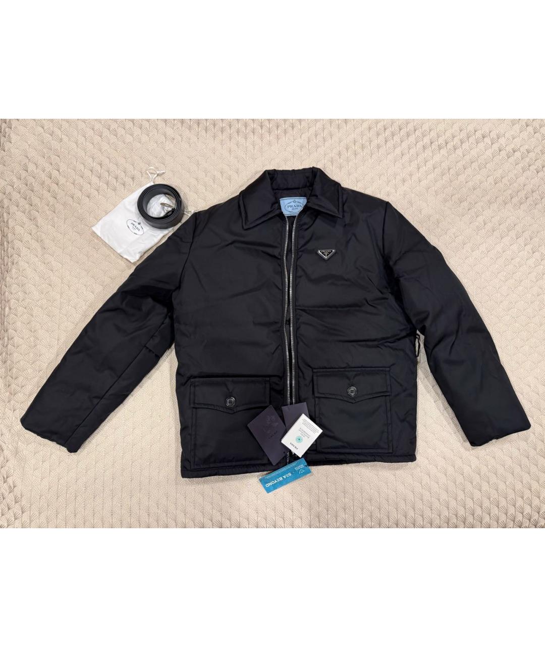 PRADA Черная полиамидовая куртка, фото 4