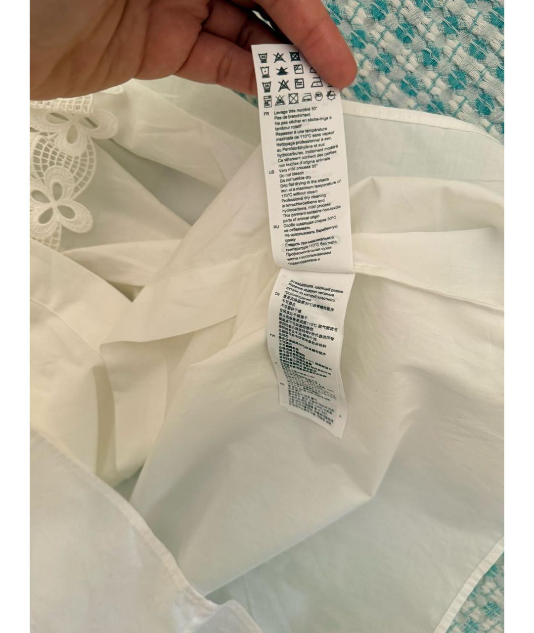SANDRO Белая хлопковая блузы, фото 4