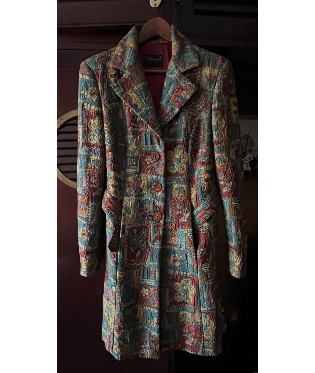 ALEXANDER MCQUEEN Мульти полиэстеровое пальто, фото 8