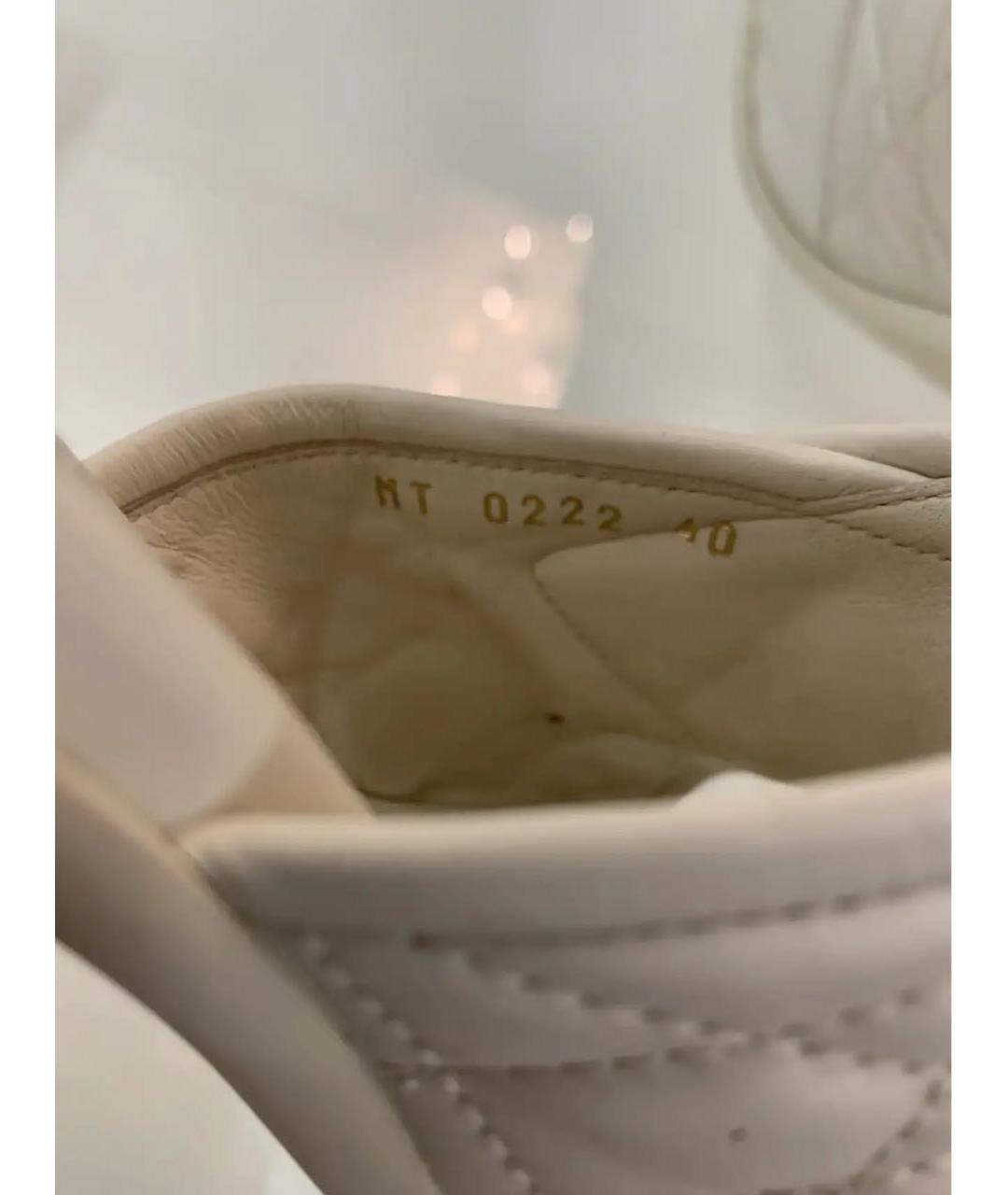 CHRISTIAN DIOR Бежевые кожаные сабо, фото 7