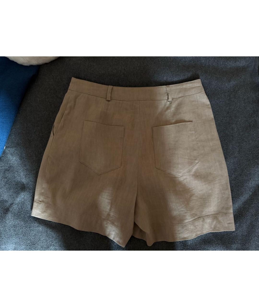 BURBERRY Бежевые льняные шорты, фото 2