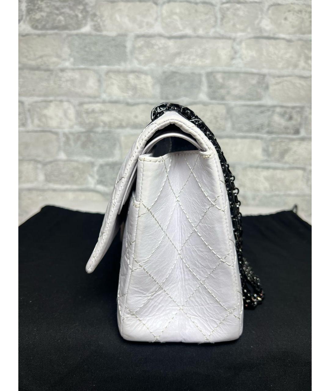 CHANEL Белая кожаная сумка через плечо, фото 5