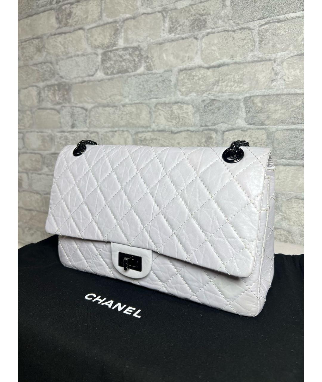 CHANEL Белая кожаная сумка через плечо, фото 2