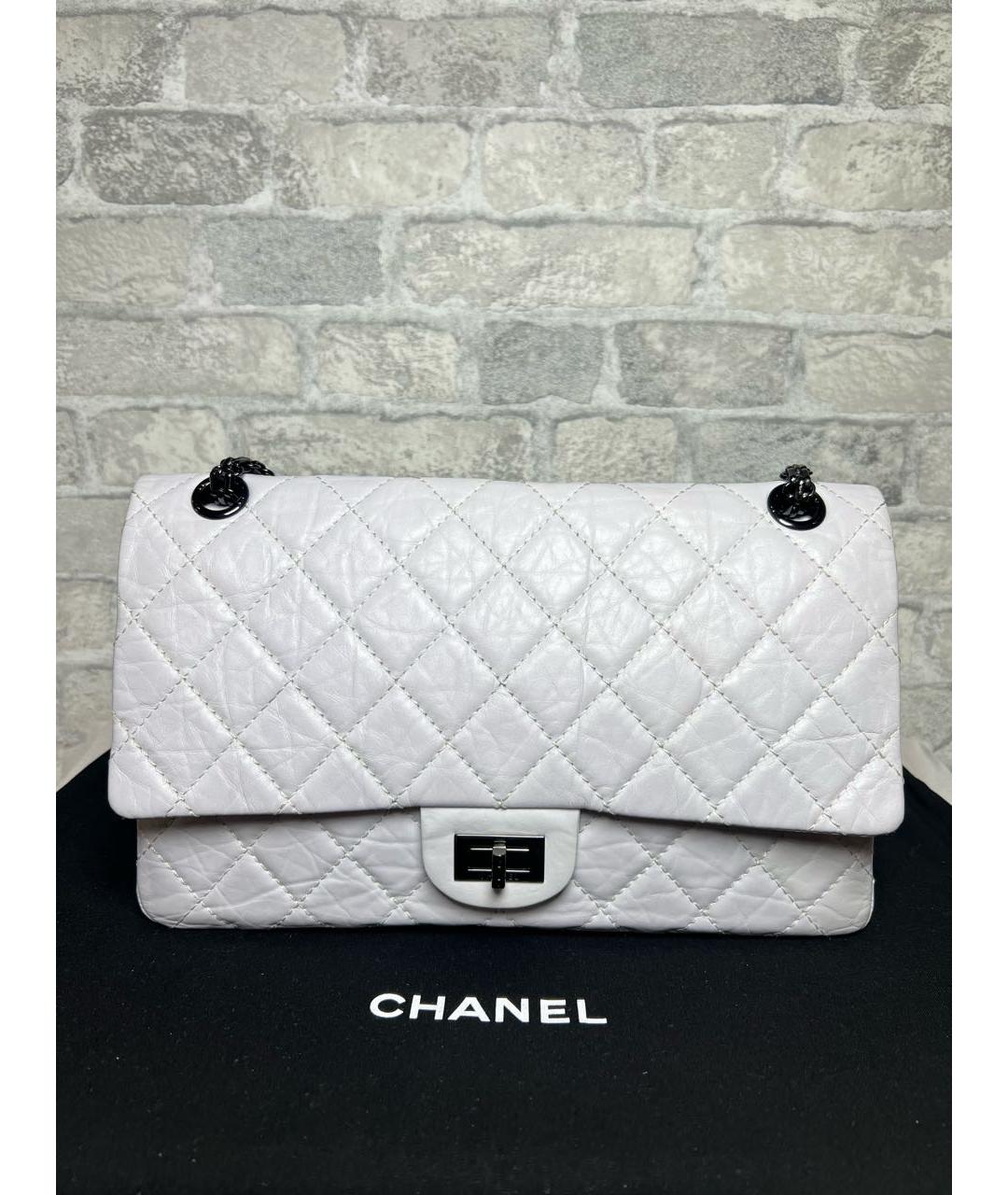 CHANEL Белая кожаная сумка через плечо, фото 9
