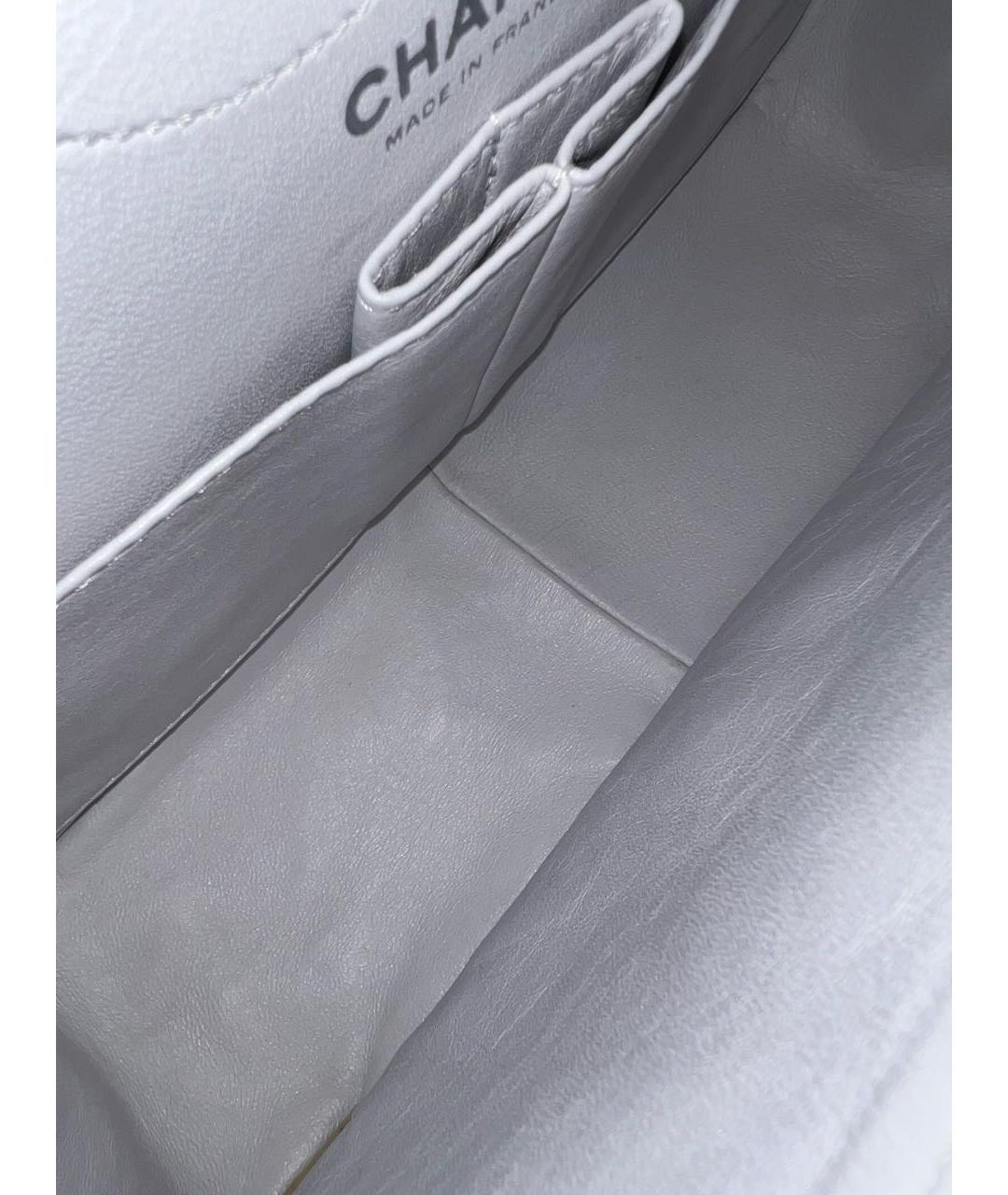 CHANEL Белая кожаная сумка через плечо, фото 8
