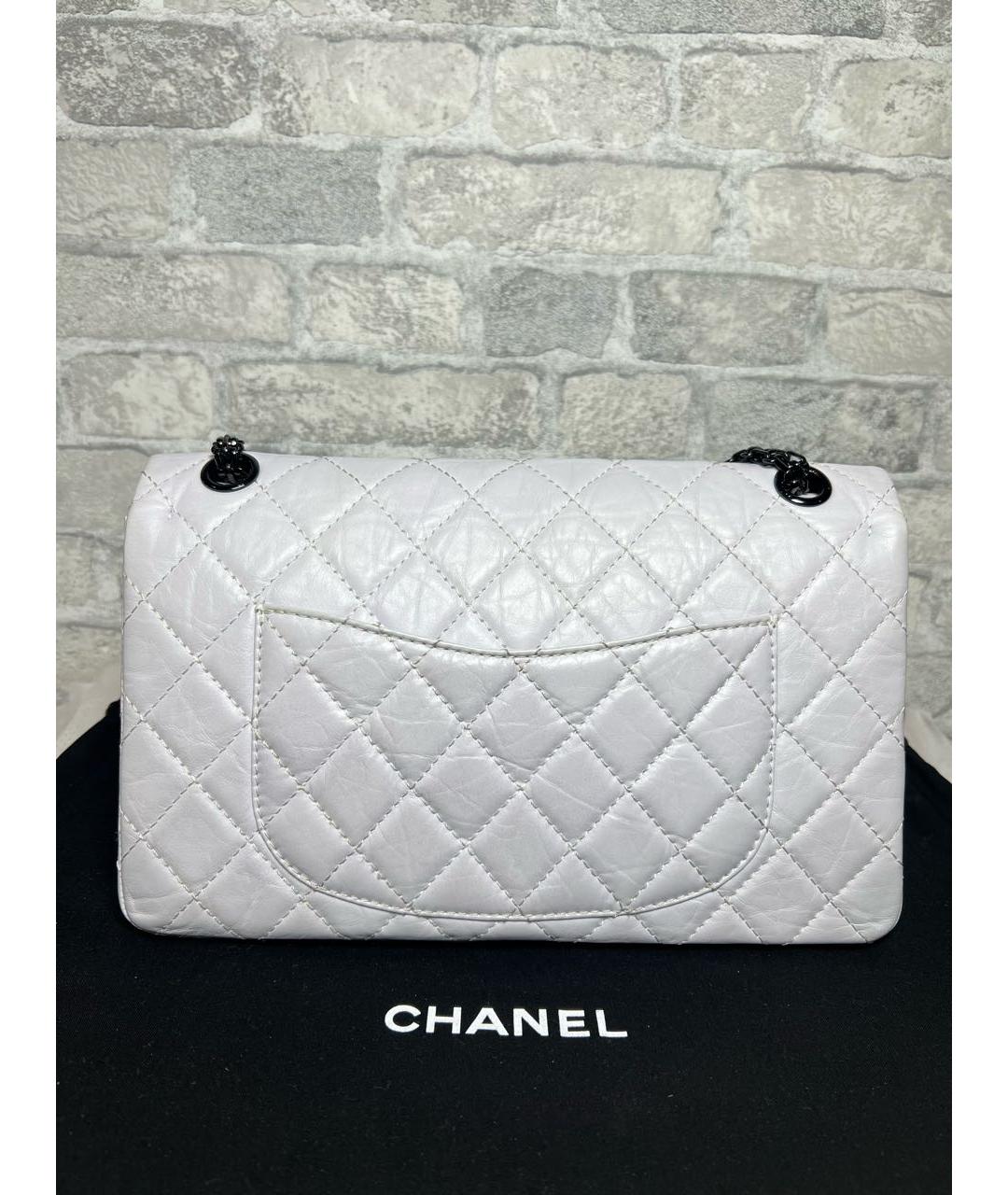 CHANEL Белая кожаная сумка через плечо, фото 4