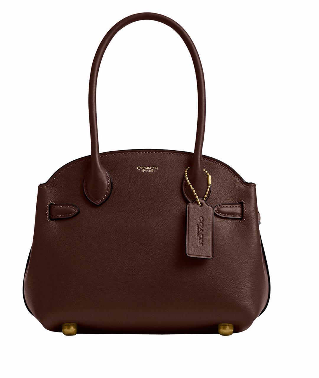 COACH Коричневая кожаная сумка через плечо, фото 8