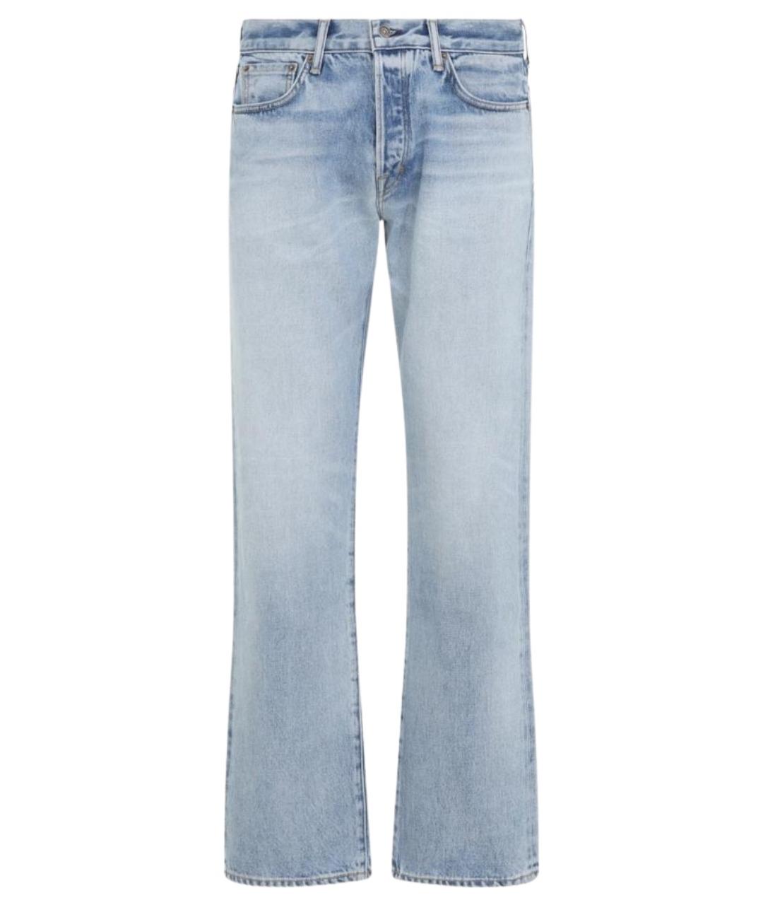 TOM FORD Синие хлопковые прямые джинсы, фото 1