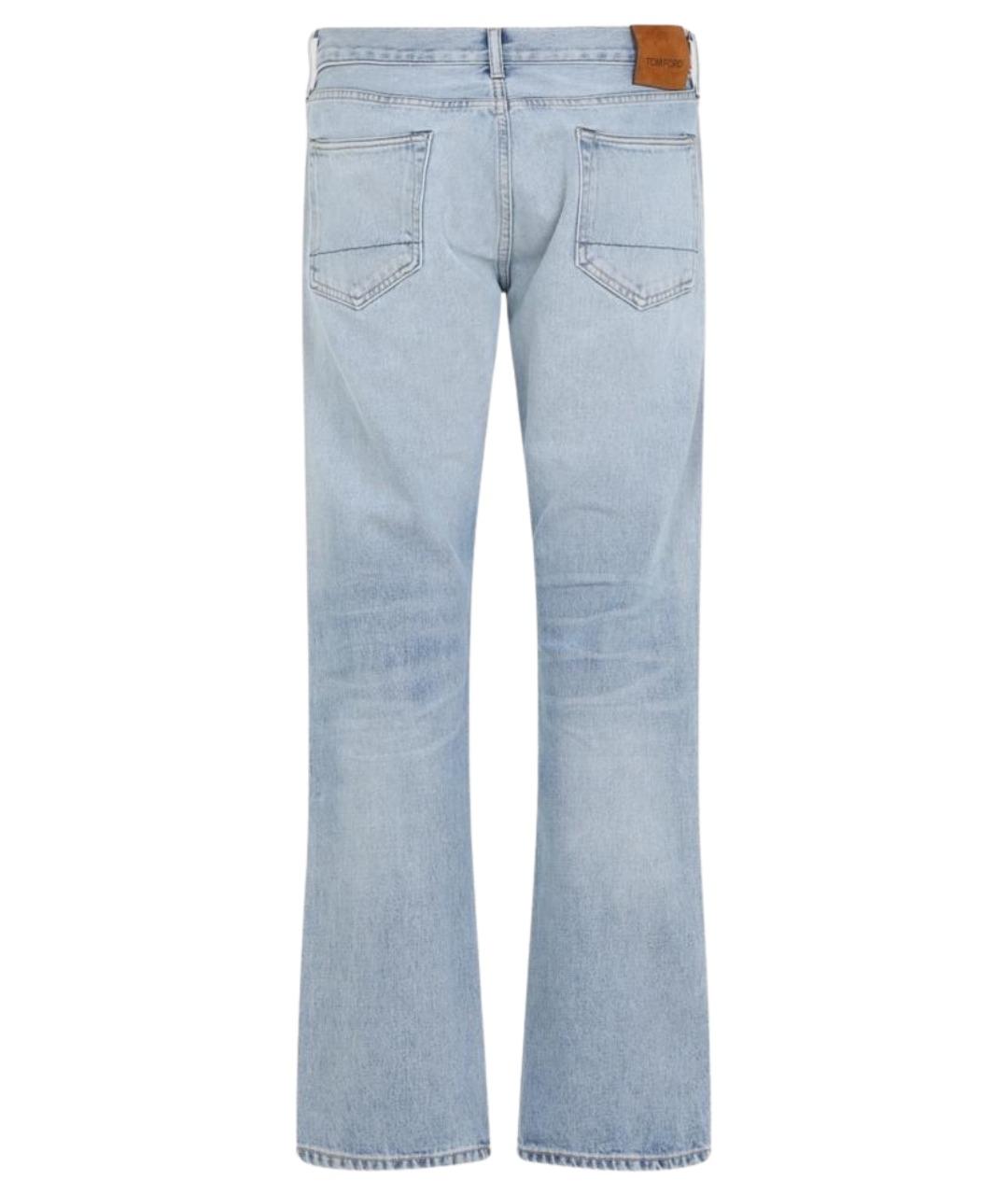 TOM FORD Синие хлопковые прямые джинсы, фото 2