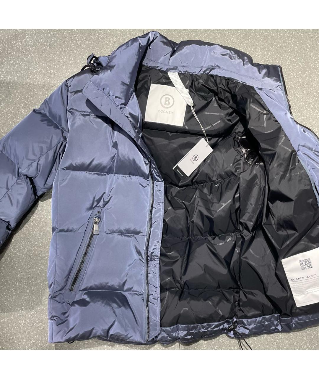 BOGNER Темно-синий полиамидовый пуховик, фото 4