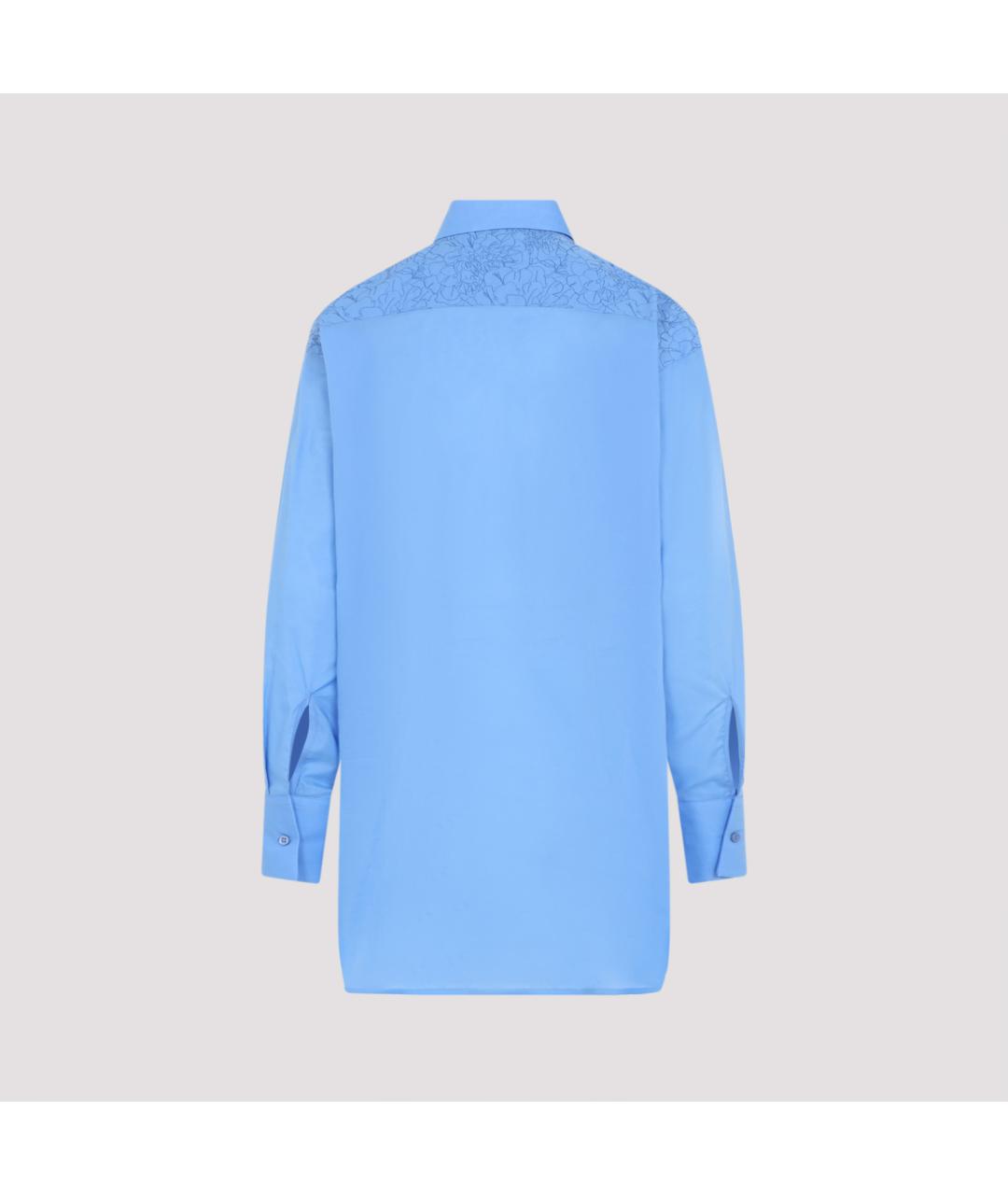 ERMANNO SCERVINO Голубая хлопковая рубашка, фото 2