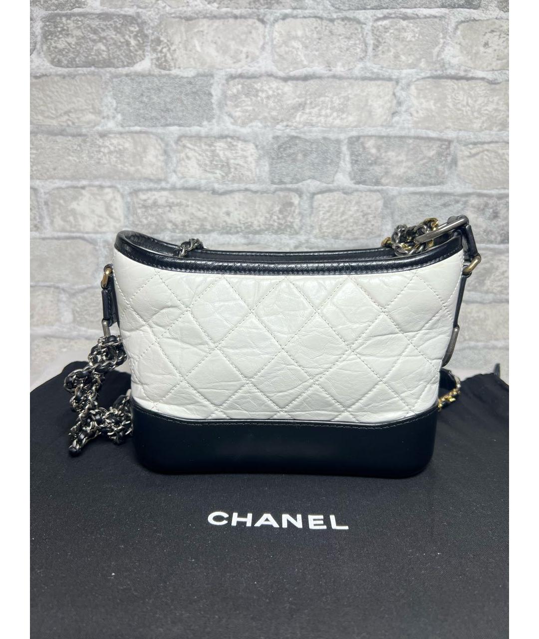 CHANEL Белая кожаная сумка через плечо, фото 5