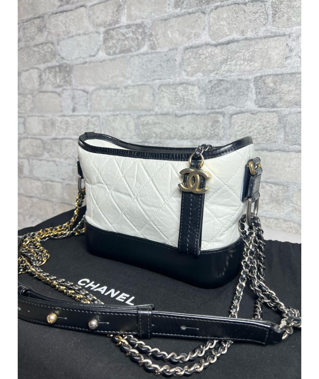 CHANEL Белая кожаная сумка через плечо, фото 2