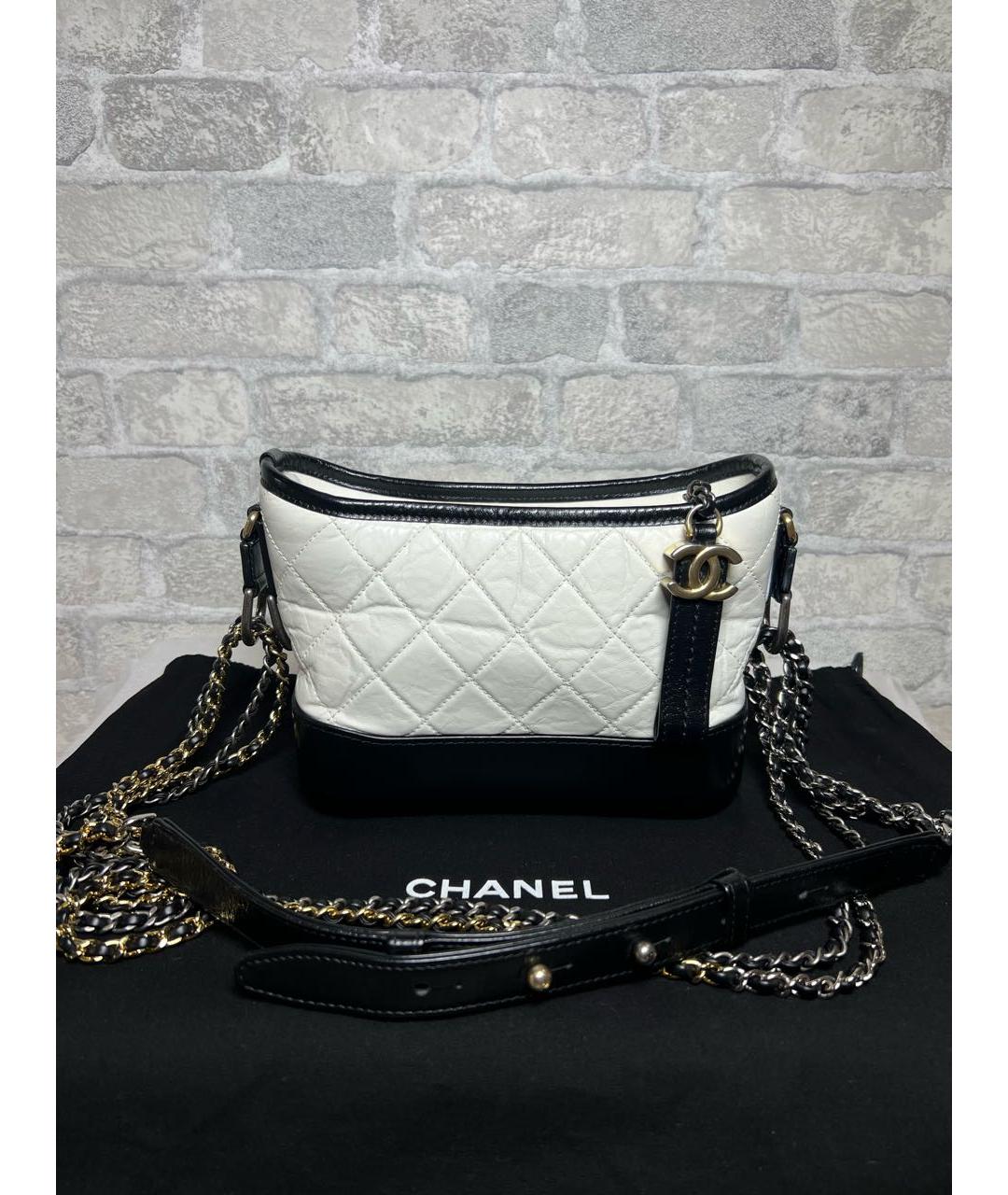 CHANEL Белая кожаная сумка через плечо, фото 9