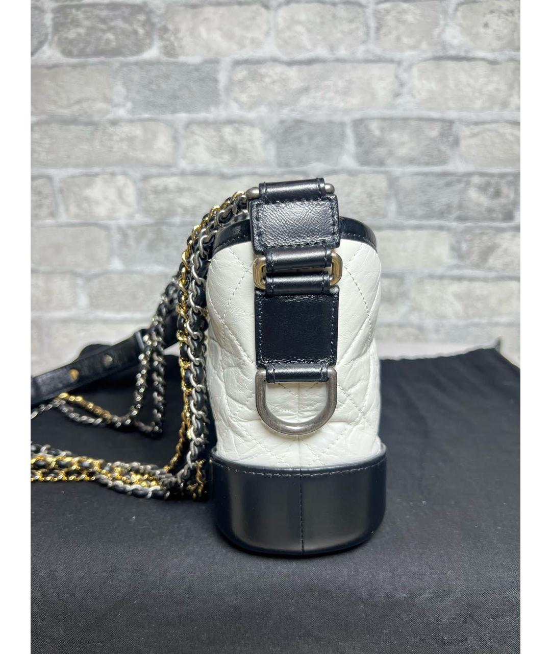 CHANEL Белая кожаная сумка через плечо, фото 6
