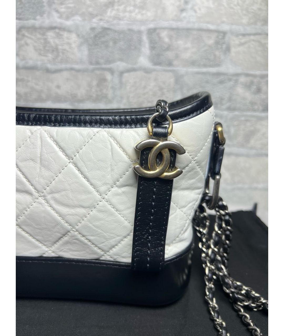 CHANEL Белая кожаная сумка через плечо, фото 3