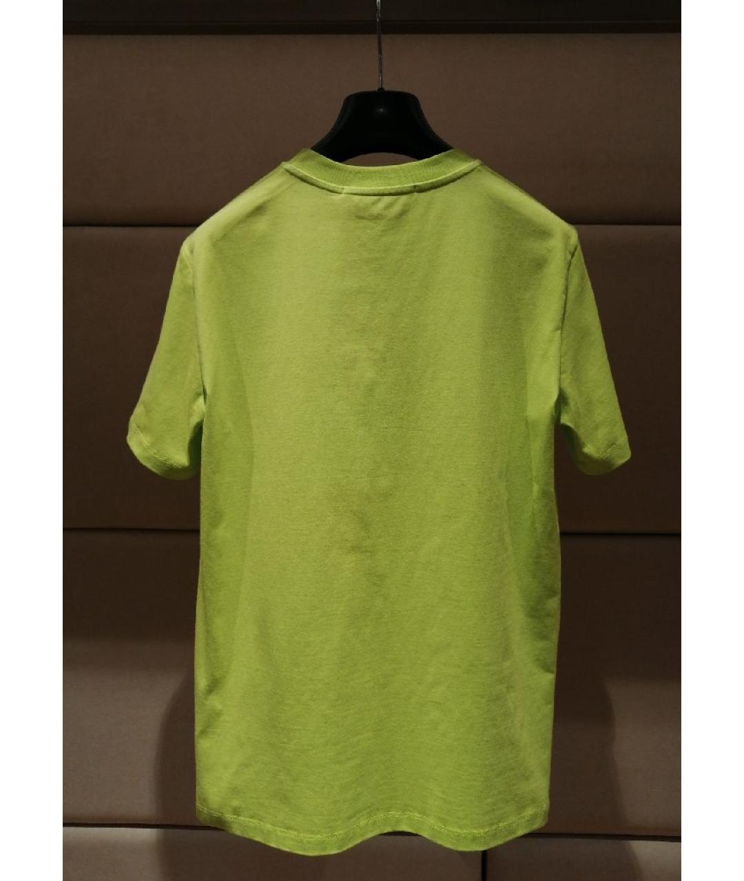 MSGM Салатовая хлопковая футболка, фото 2