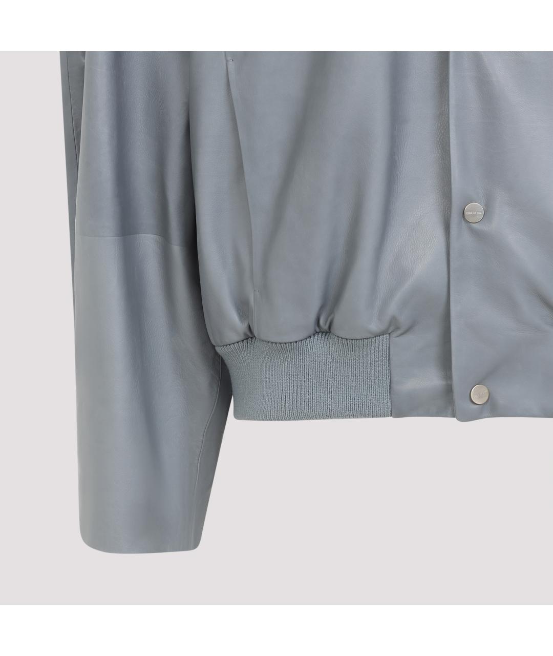 FEAR OF GOD Серая кожаная куртка, фото 3