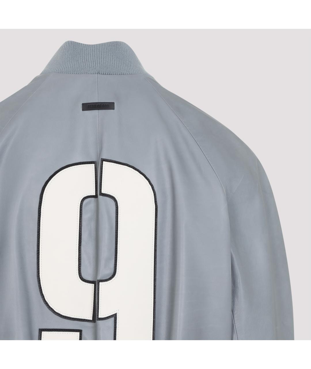 FEAR OF GOD Серая кожаная куртка, фото 4