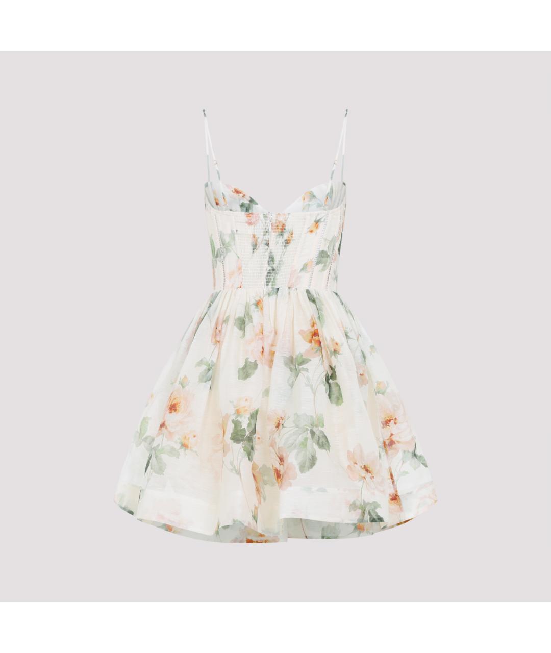 ZIMMERMANN Мульти льняное коктейльное платье, фото 2