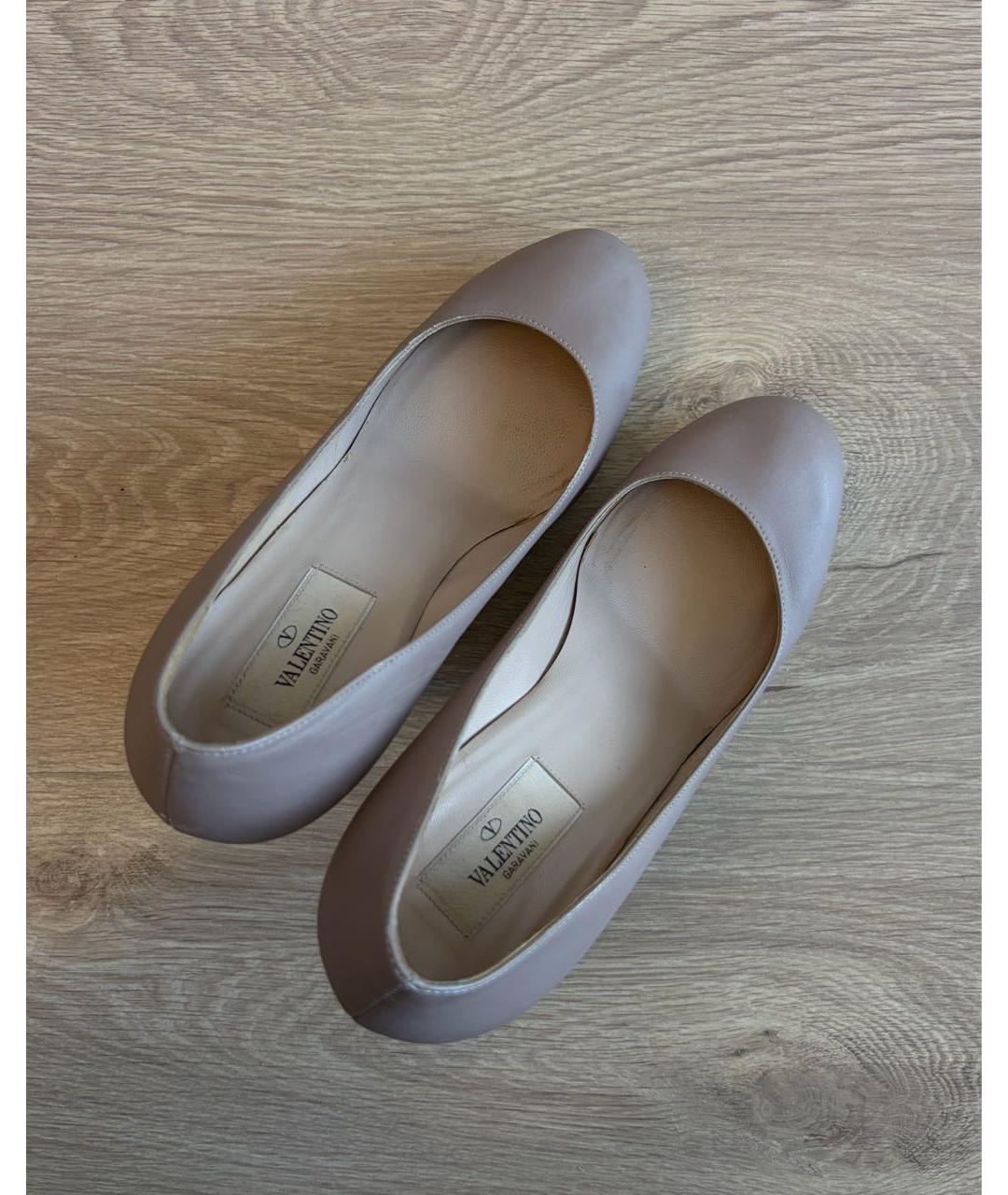 VALENTINO Розовые кожаные туфли, фото 5