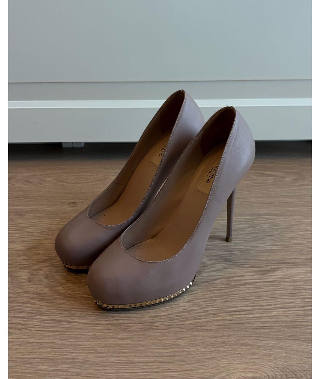 VALENTINO Розовые кожаные туфли, фото 4