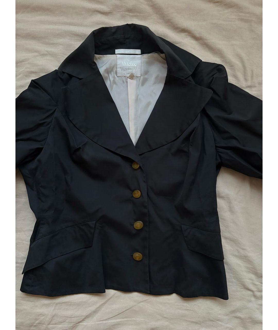 VIVIENNE WESTWOOD Черный хлопковый жакет/пиджак, фото 9
