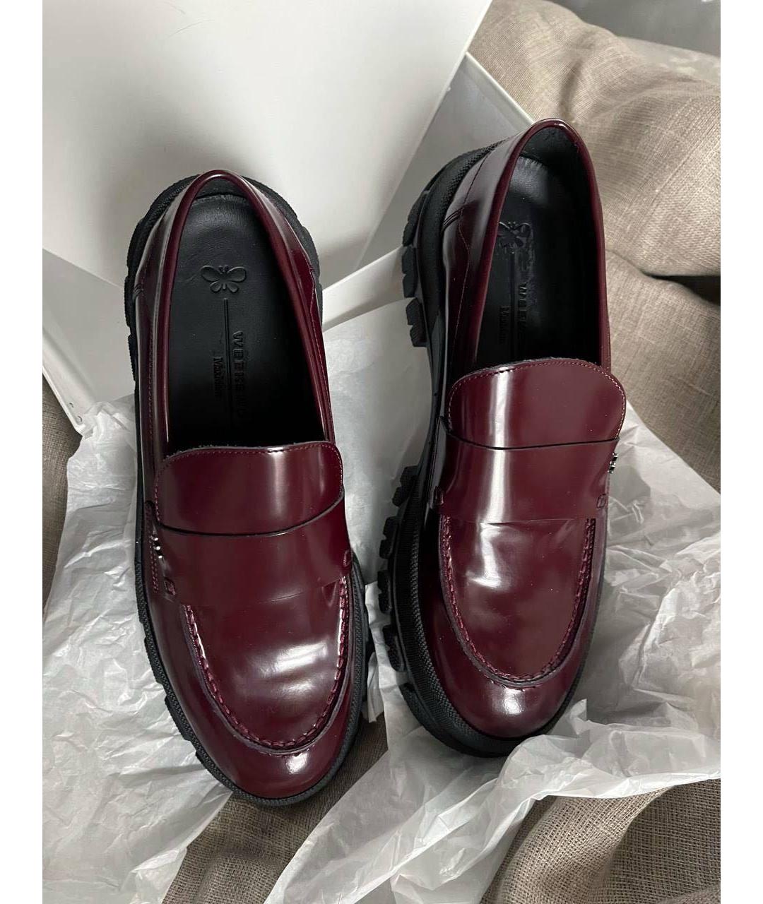 WEEKEND MAX MARA Бордовые лоферы, фото 2