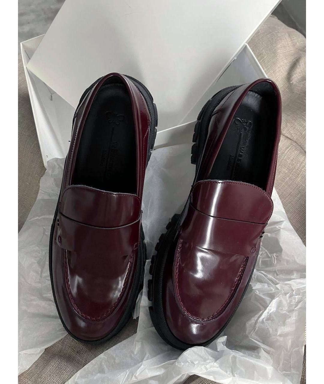 WEEKEND MAX MARA Бордовые лоферы, фото 6