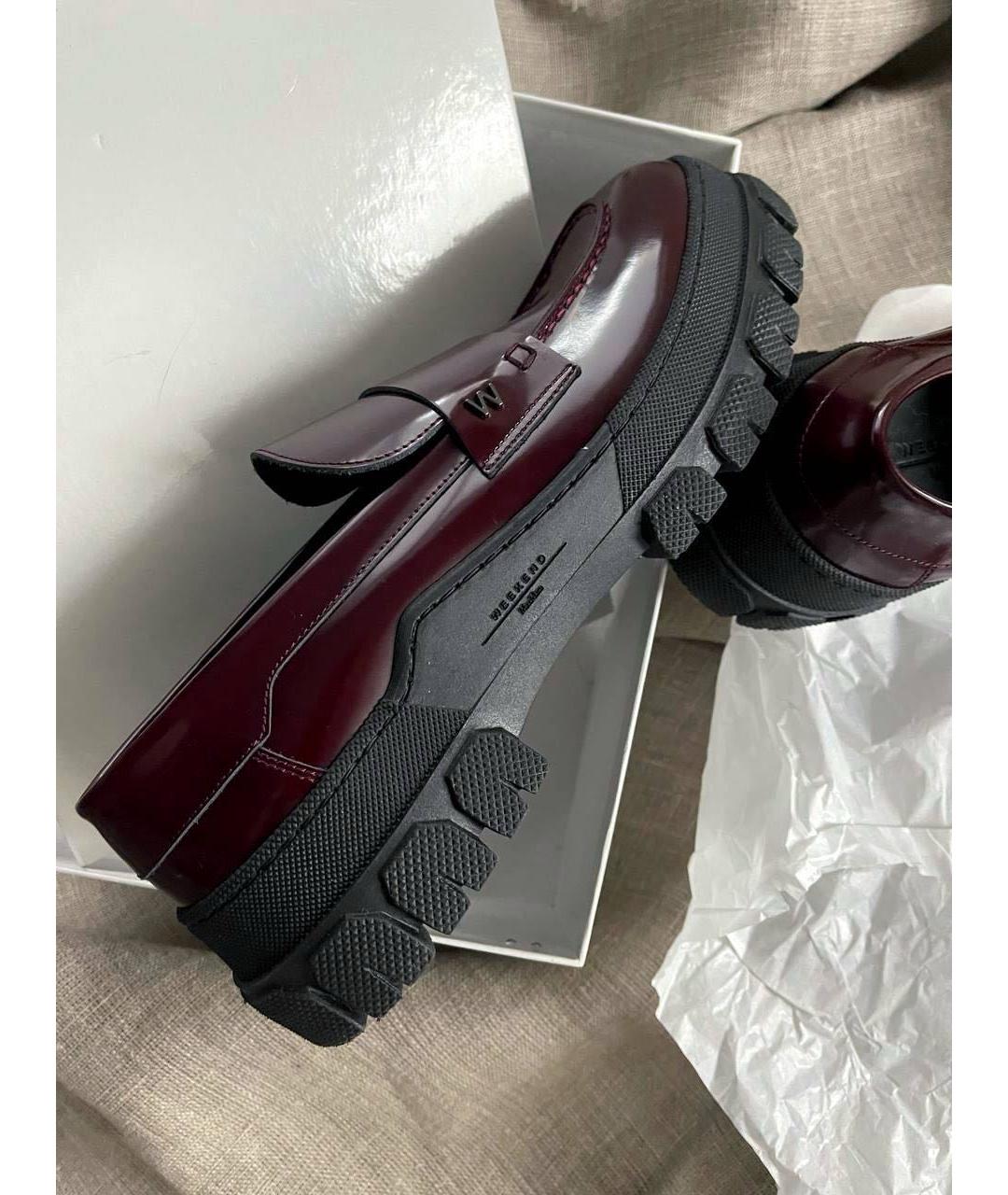 WEEKEND MAX MARA Бордовые лоферы, фото 3