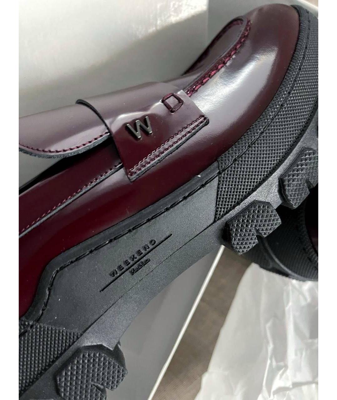 WEEKEND MAX MARA Бордовые лоферы, фото 4