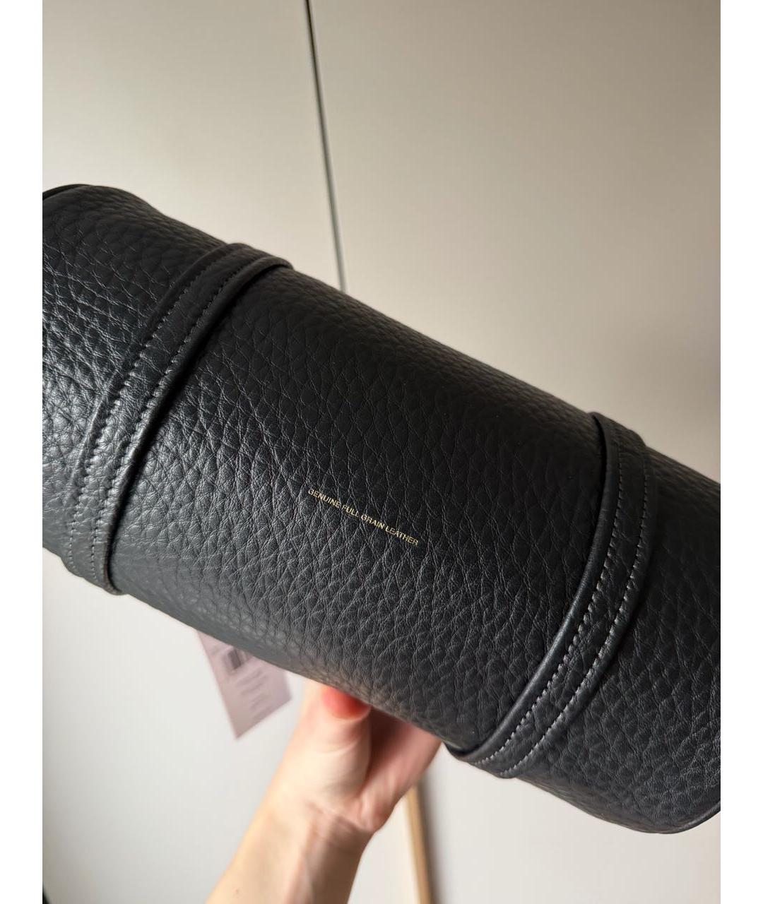 COACH Черная кожаная сумка с короткими ручками, фото 6